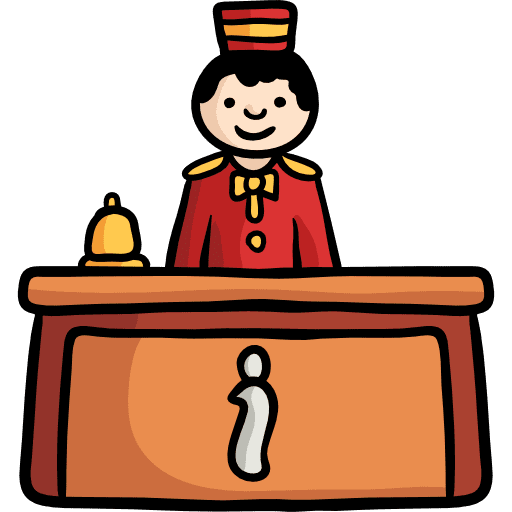 Reception reception front desk hotel icon