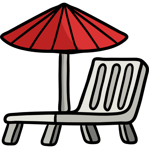 Sunbed sunbed vacations sun umbrella icon