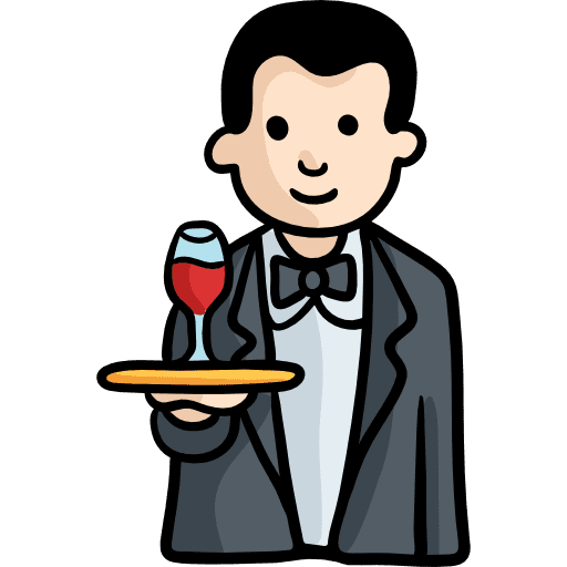 Waiter people waiter profession icon