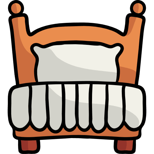 Bed furniture bedroom furniture and household icon