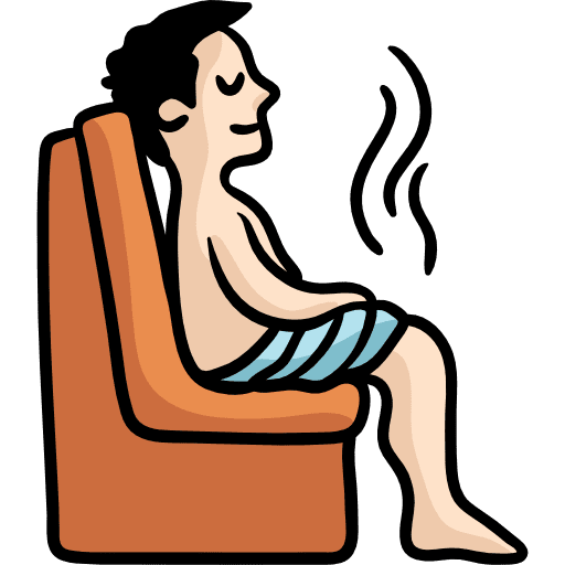 Sauna wellness relaxing sauna icon