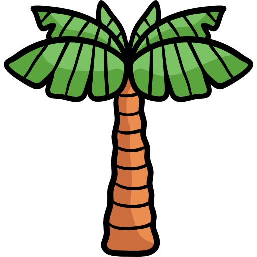 Palm tree beach palm tropical icon