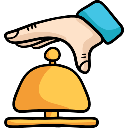 Reception bell sound bells call icon