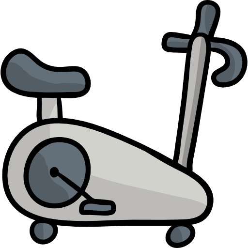 Stationary bike fitness gym sports icon