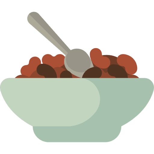 Beans chili nutrition food icon