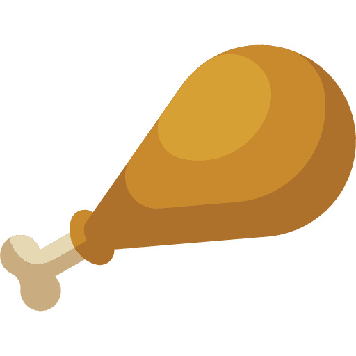 Chicken leg food and restaurant turkey leg roast chicken icon
