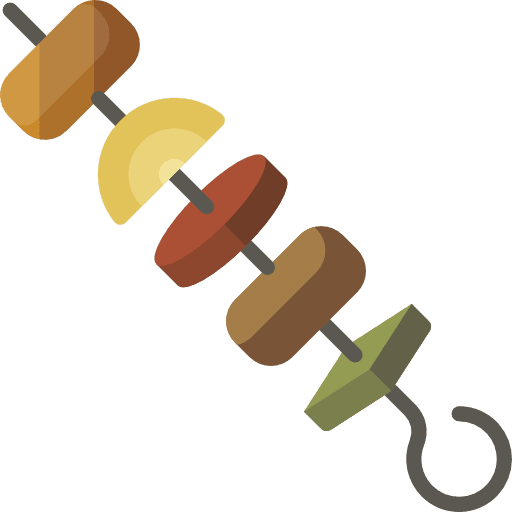 Skewer nutrition food gastronomy icon