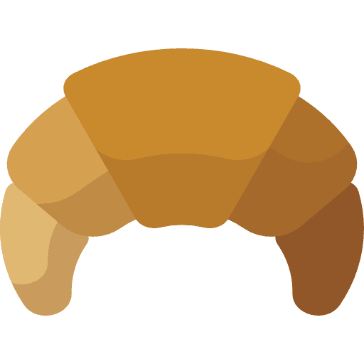Croissant breads baked french icon