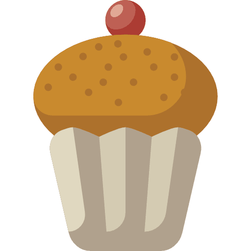 Cupcake sweet muffin bakery icon
