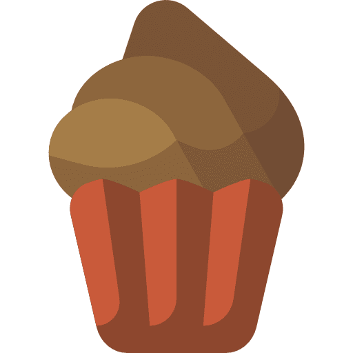 Cupcake sweet muffin food and restaurant icon