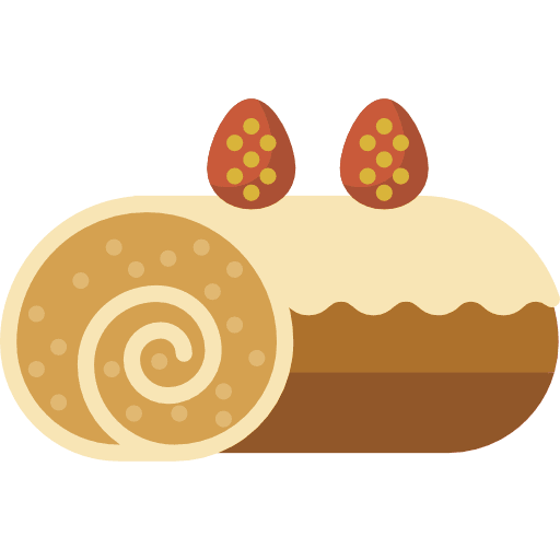 Roll cake food dessert food and restaurant icon