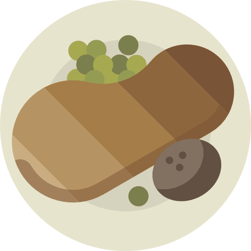 Steak food meat proteins icon