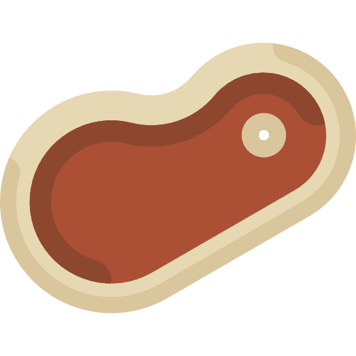 Steak proteins barbecue grilled icon