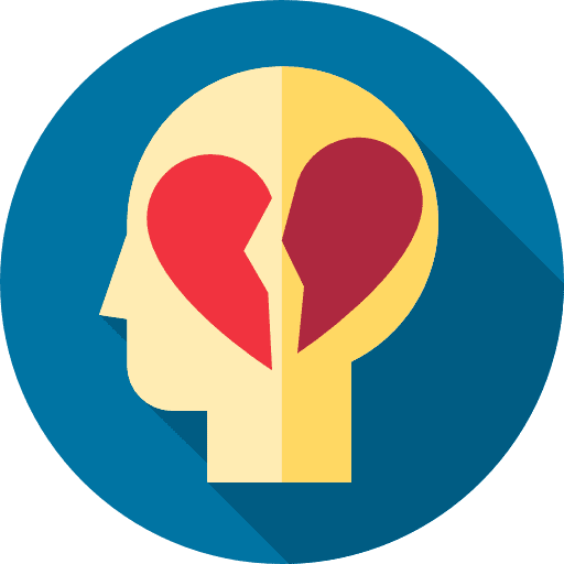 Broken heart medical healthcare and medical broken heart icon