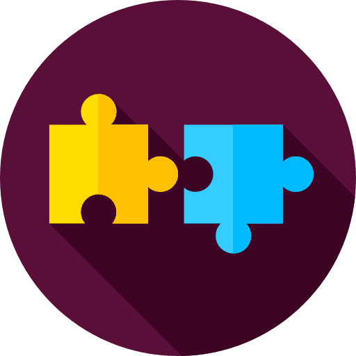 Puzzle shapes seo and web gaming icon