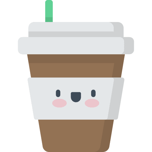 Coffee cup coffee shop cup kawaii icon