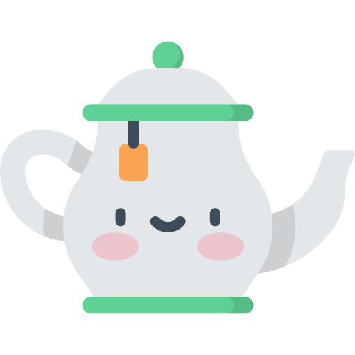 Teapot kitchen food and restaurant kawaii icon