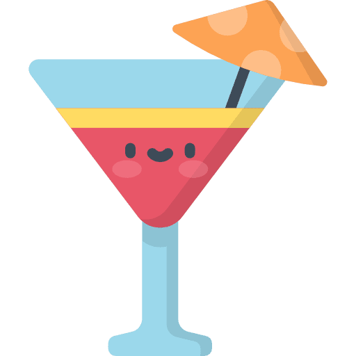 Cocktail kawaii leisure food and restaurant icon