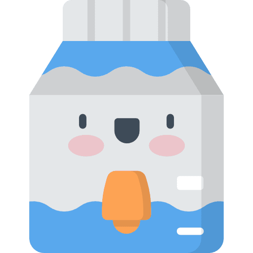 Milk kawaii food and restaurant drink icon