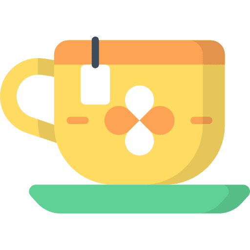 Tea cup mug kawaii food and restaurant icon