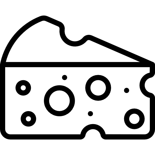 Cheese fattening cheese food and restaurant icon