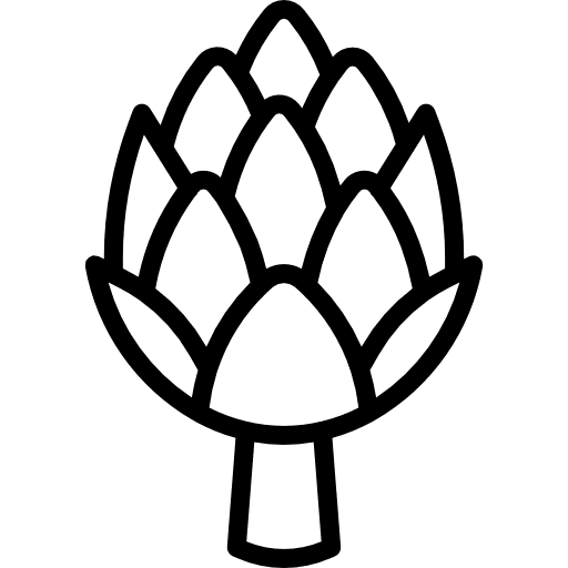 Artichoke vegan healthy food organic icon