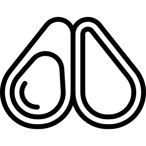 Avocado healthy food food and restaurant organic icon