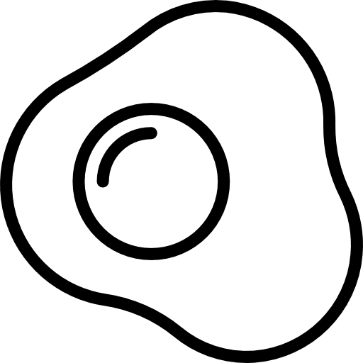 Fried egg fried egg food and restaurant protein icon