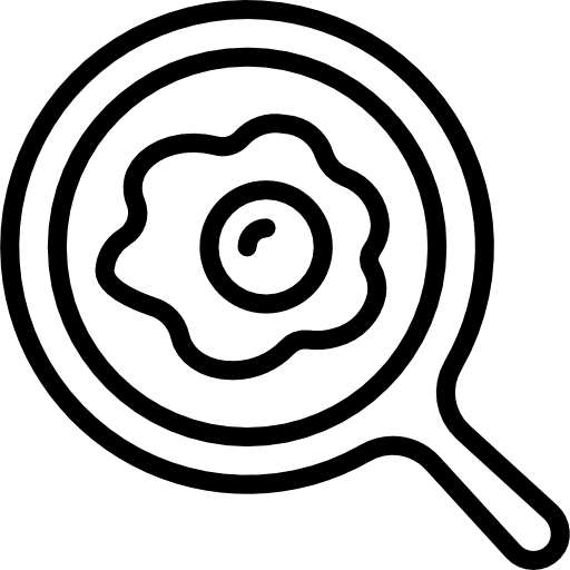 Fried egg gummy sweet candy icon