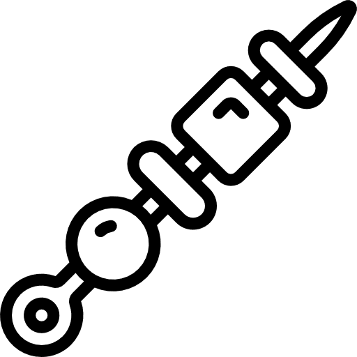 Skewer grill food kebab icon