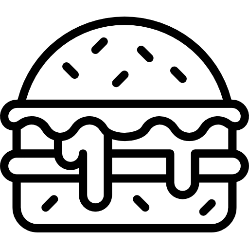 Burger junk food sandwich hamburger icon