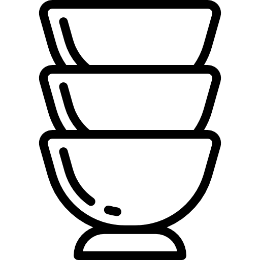 Dishes food kitchenware plates icon