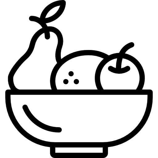 Fruit food and restaurant vegetarian food icon