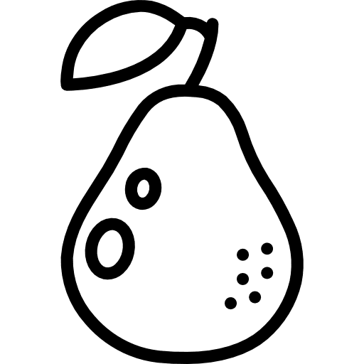 Pear vegan food and restaurant vegetarian icon