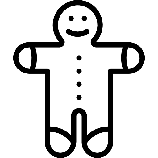 Gingerbread man dessert bakery sweet icon