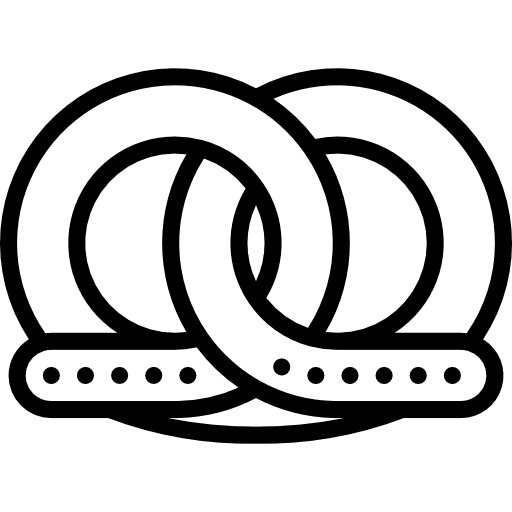 Pretzel food powdered sugar pretzel icon