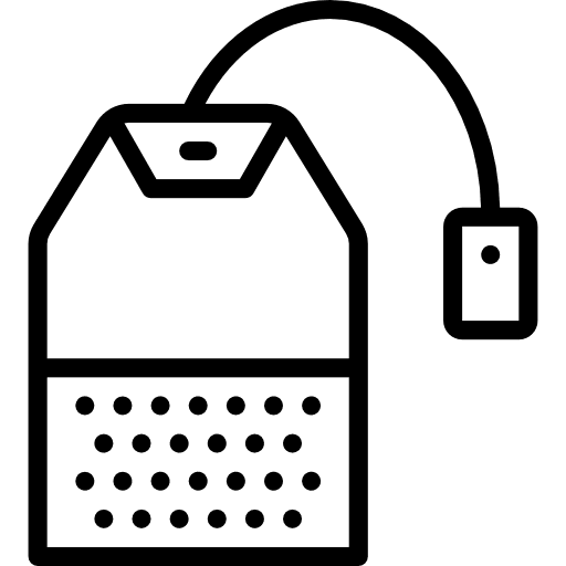 Tea bag herbs hot drink food icon