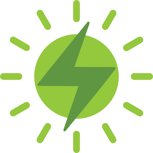 Solar energy technology solar panel ecology and environment icon