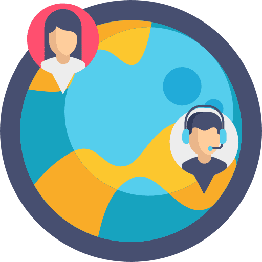 Assistant remote assistance remote customer service icon