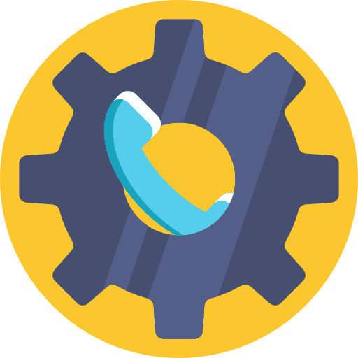 Settings technology communications telephone call icon