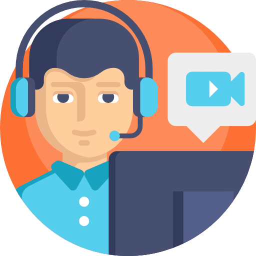Support video headphones business and finance icon