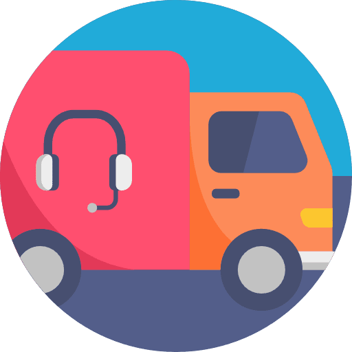 Car headphones storage support icon