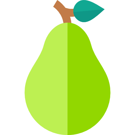 Pear vegetarian food and restaurant fruit icon