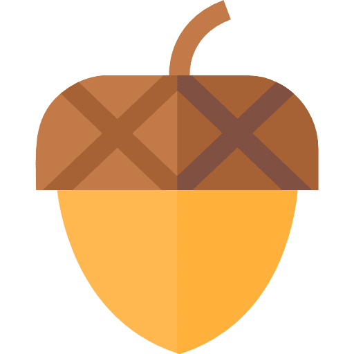 Acorn vegan food and restaurant vegetarian icon