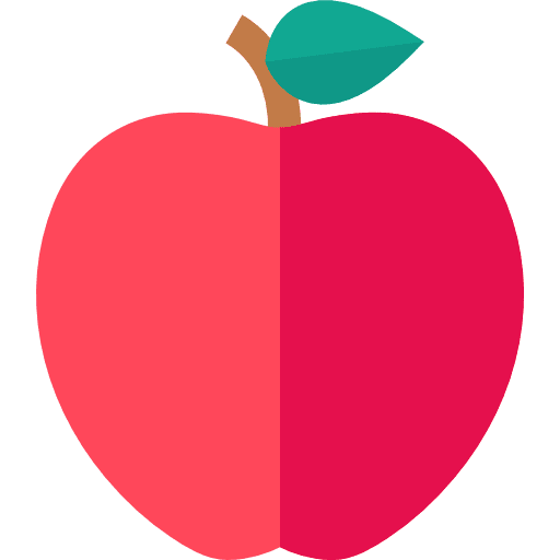 Apple fruit vegan food and restaurant icon