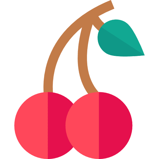 Cherry organic vegan food and restaurant icon