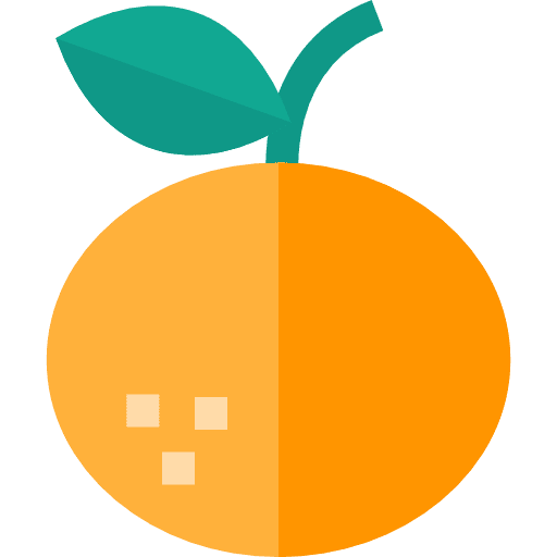 Tangerine fruit vegan diet icon