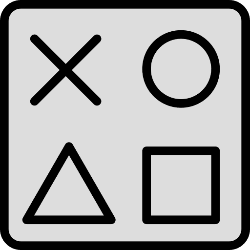 Playstation gaming console buttons icon