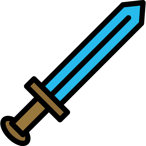 Sword blade gaming weapons icon