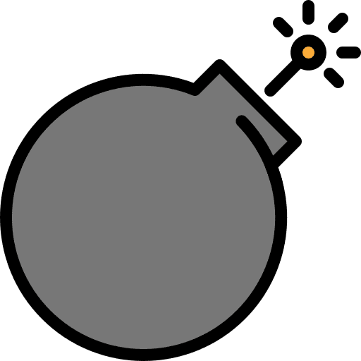 Bomb terrorism detonation weapons icon